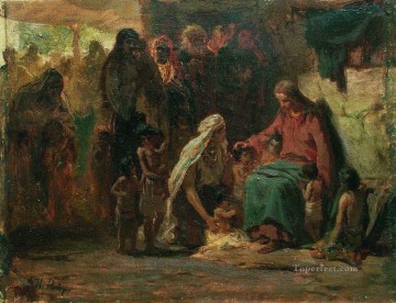 子供たちを祝福するイリヤ・レーピン Oil Paintings